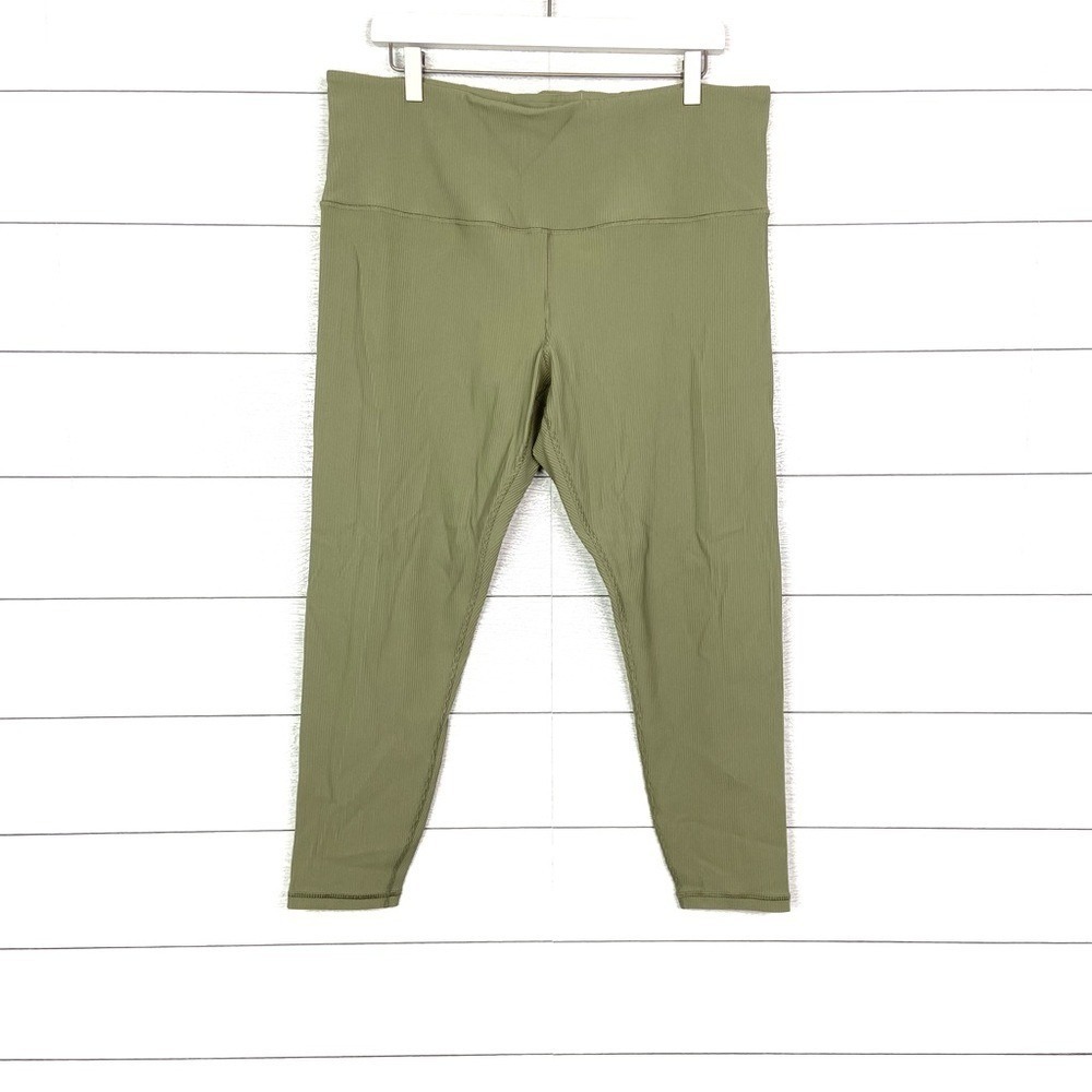 ATHLETA Elation Rib Legging Green 2X Plus